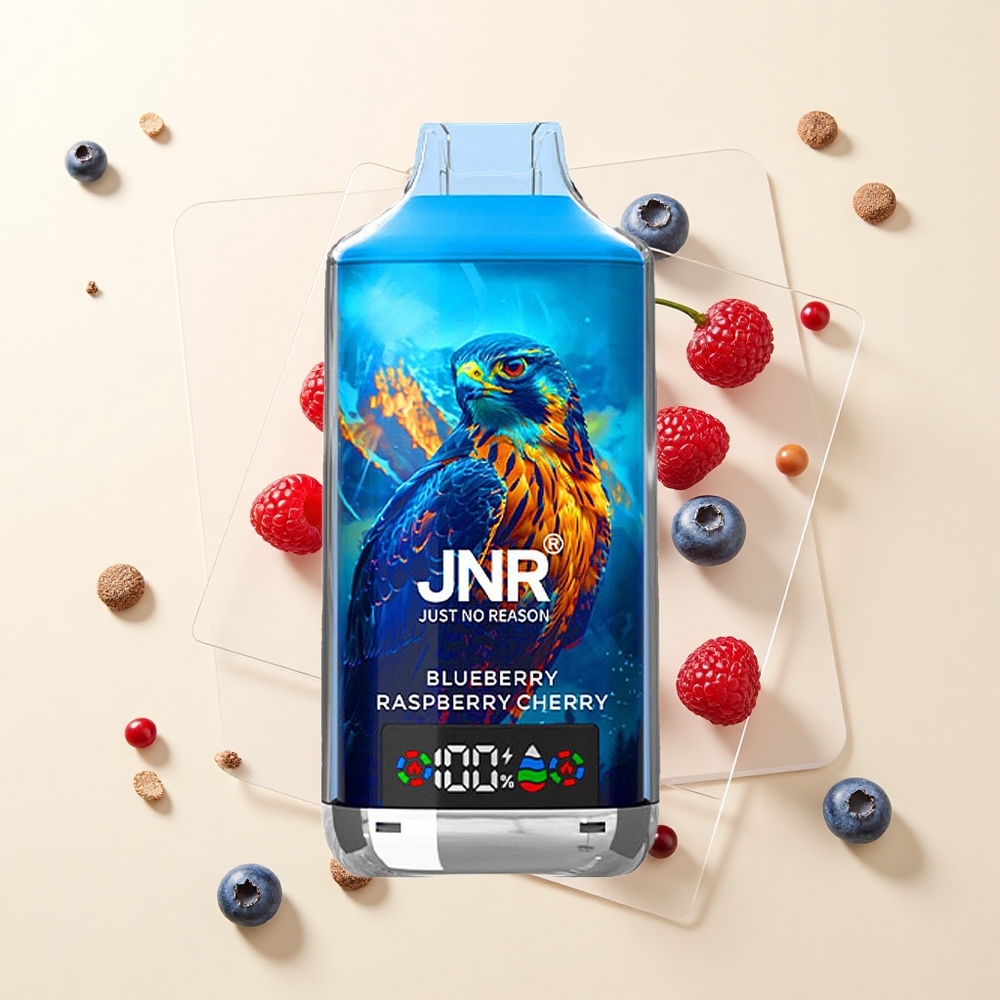 JNR Falcon X 18000 Púfov 750mAh 24ml Dual Mesh Digitálny Typ-C Čučoriedka Malina Čerešňa