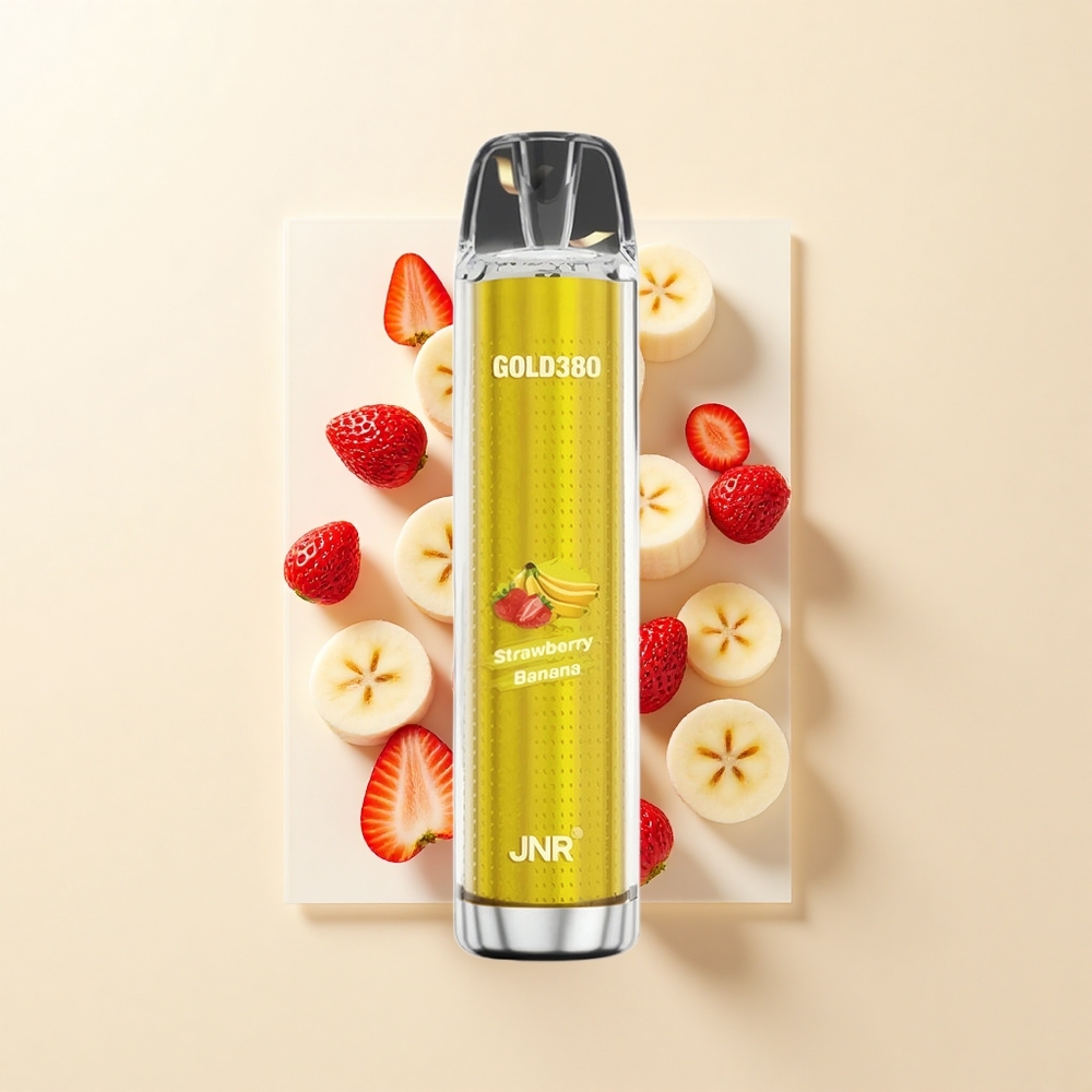 JNR Glod380 6000 Púfov 1500mAh 13ml Jednorazové Vape Jahoda Banán