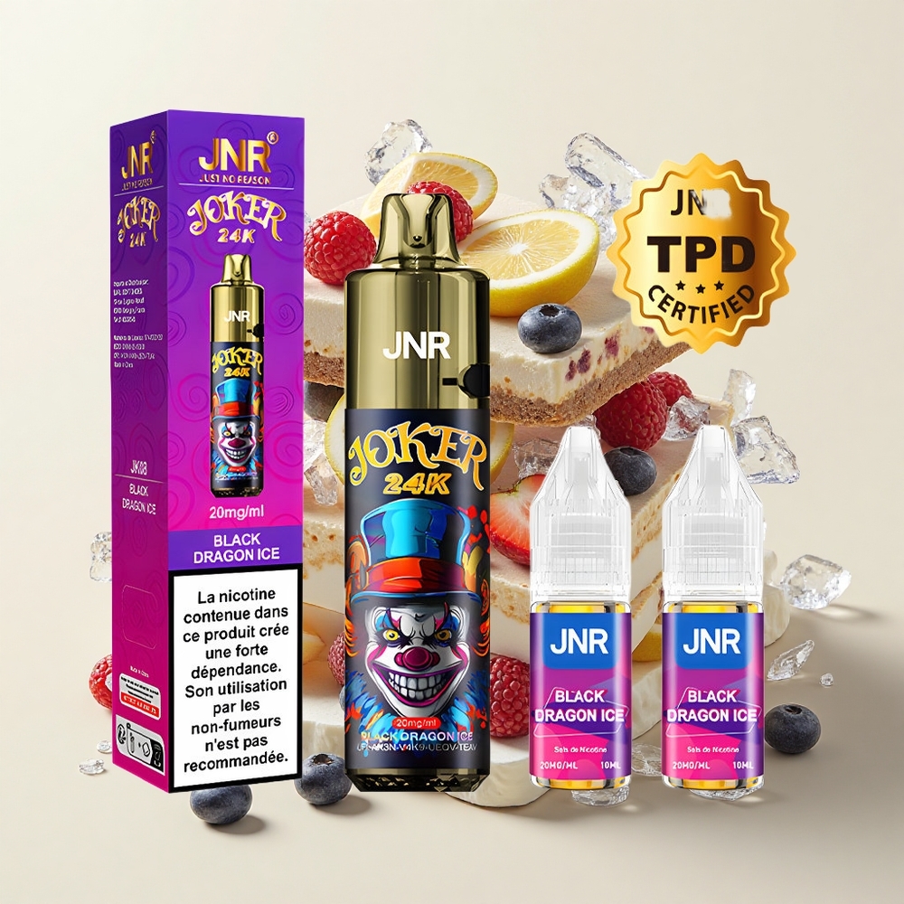 JNR Joker 24000 Púfov 2+10ml Doplniteľný Pod Čierny Dračý Ľad 800mAh 2 Nikotín