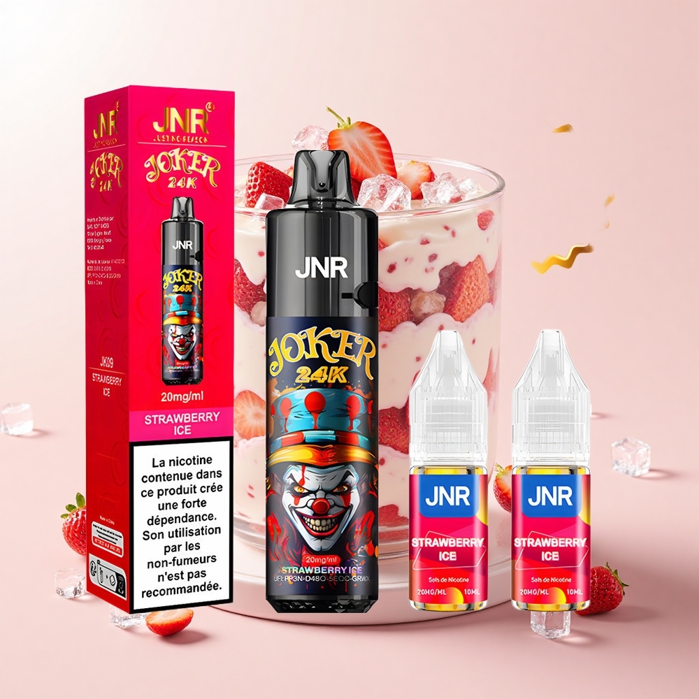 JNR Joker 24K 24000 Pufov Jednorazová Vape Jahodový Ľad 2+10ml 800mAh