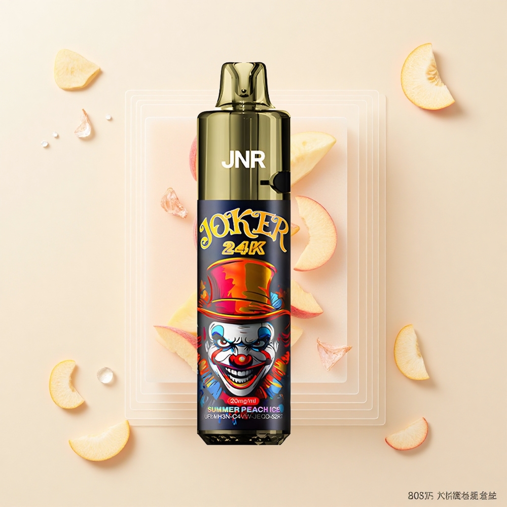 JNR Joker 24K Pufov Jednorázová Vape Letná Broskyňa Ľad 2+10ml 800mAh Typ-C 2 Nikotín
