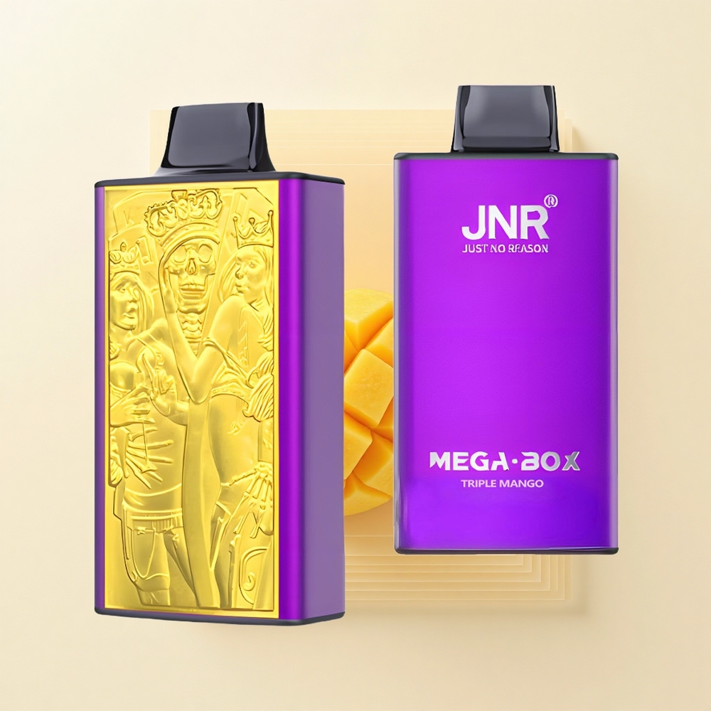 JNR Mega Box 25000 Pufov Jednorázová Vape Triple Mango 30ml 850mAh Dual Mesh 2 Nikotín