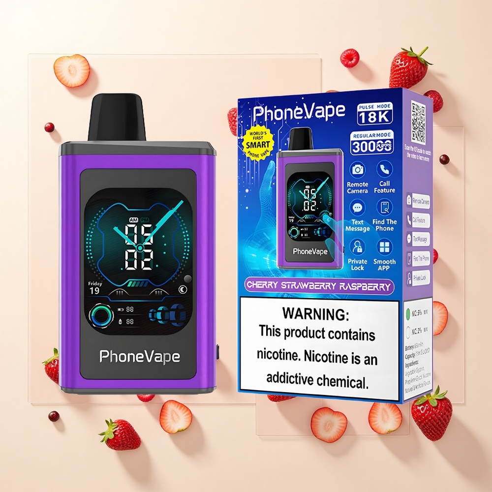 JNR PhoneVape 30000 Tiah Turbo Cherry Jahoda Malina Batéria 850mAh Typ-C