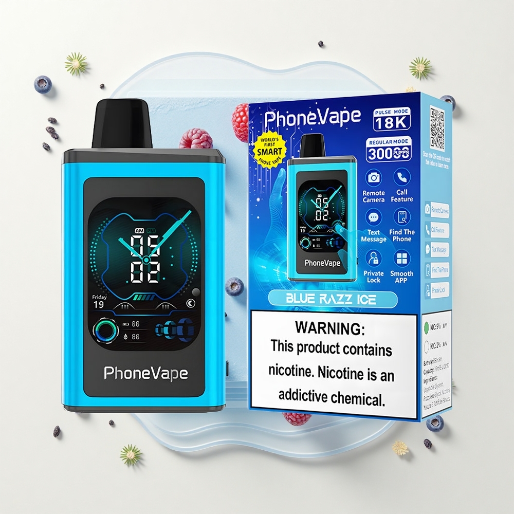 JNR PhoneVape 30000 fajok Turbo Rechargeable Modrá Malina Ľad