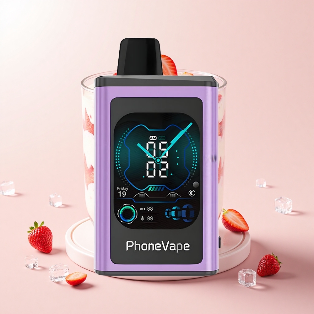JNR PhoneVape 30000 pufov Jednorazová Vape Jahodový Ľad Turbo Rechargeable App