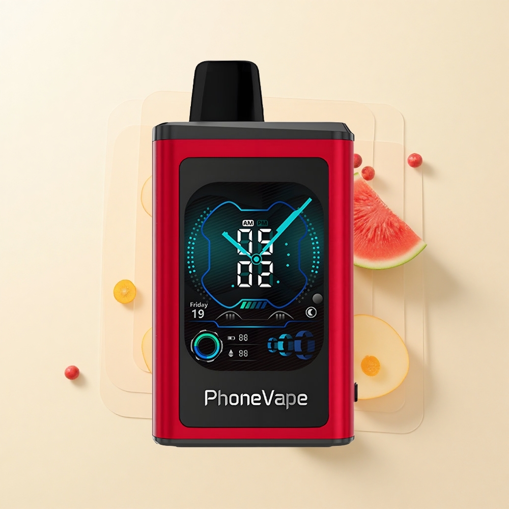 JNR PhoneVape 30000 záťahov Jednorazové Vape Broskyňa Mangov Melón 850mAh Turbo App Lock Display 2 5