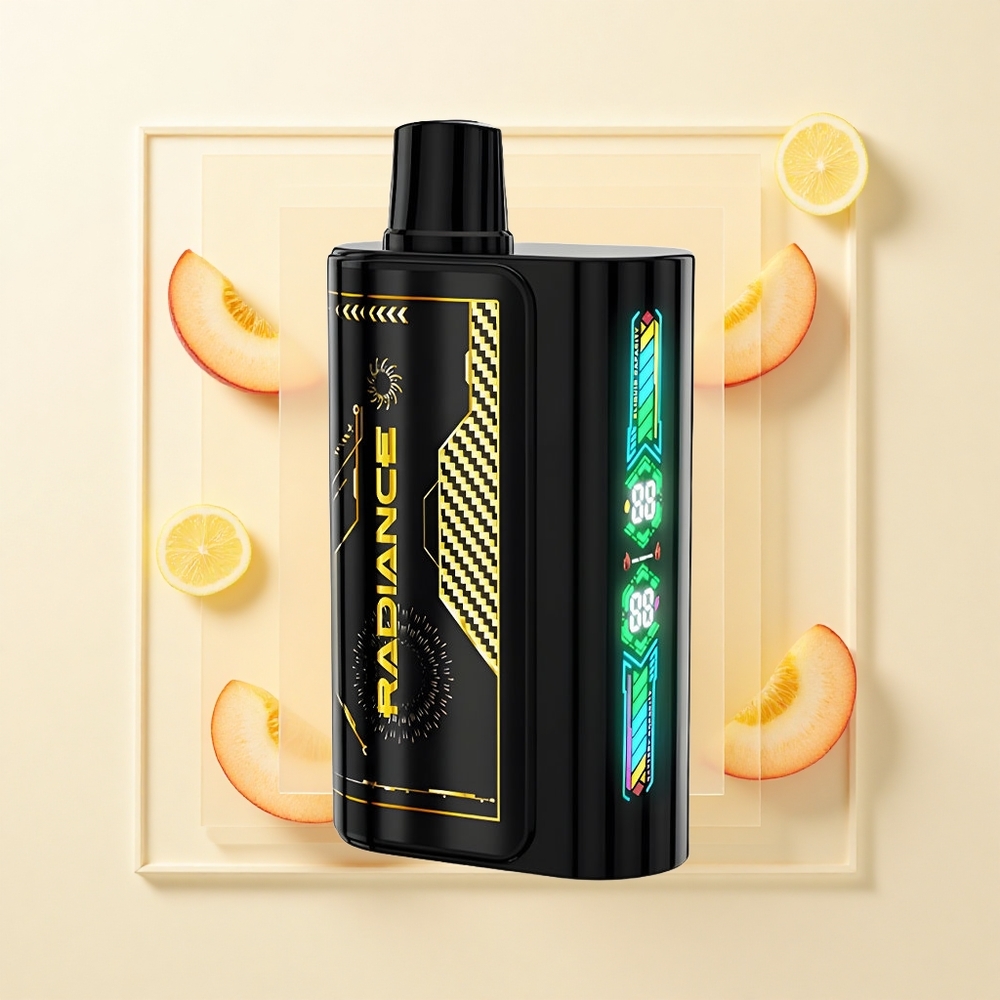 JNR Radiance 31000 Puf Jednorazové Vape Broskyňa Mango Ananás 28ml 2 Nikotín Dual Mesh 950mAh Typ-C