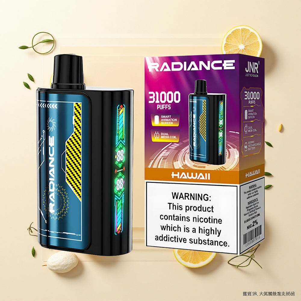 JNR Radiance 31000 Pufov Jednorazová E-cigareta HAWAII 28ml 2 Nikotýn