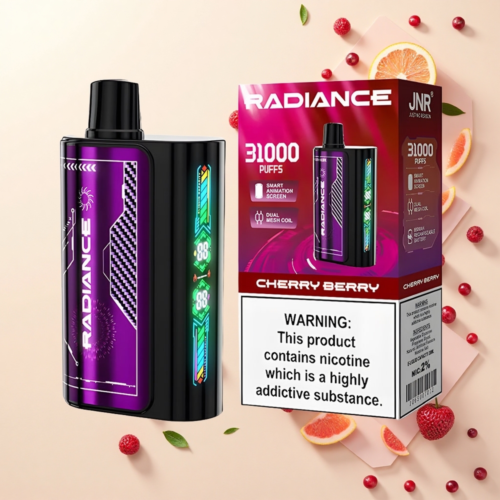 JNR Radiance 31000 Pufov Jednorazová Vape ČEREŠŇA BOROVIČKA 28ml Dual Mesh 950mAh 2