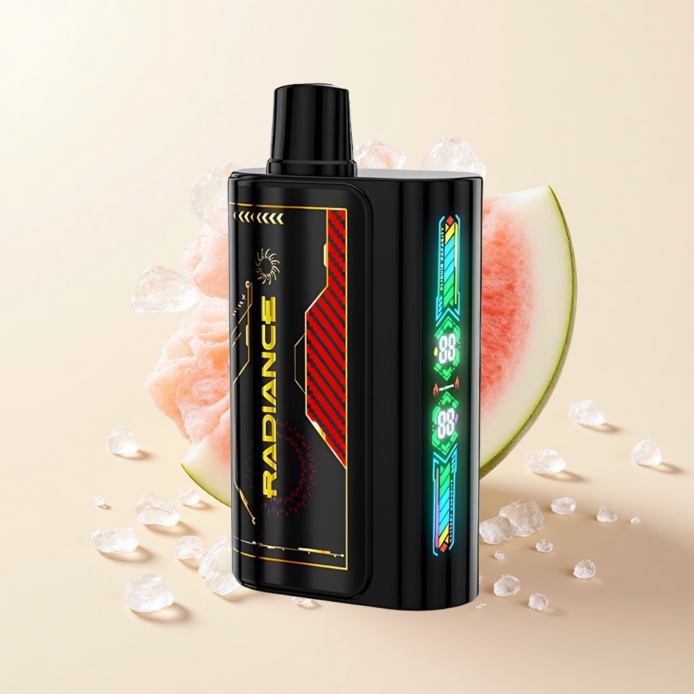 JNR Radiance 31000 Púfov Jednorázová E-cigareta DVOJITÁ MREŽOVÁ CIEVKA MELÓNOVÝ ĽAD 28ml 950mAh Type-C