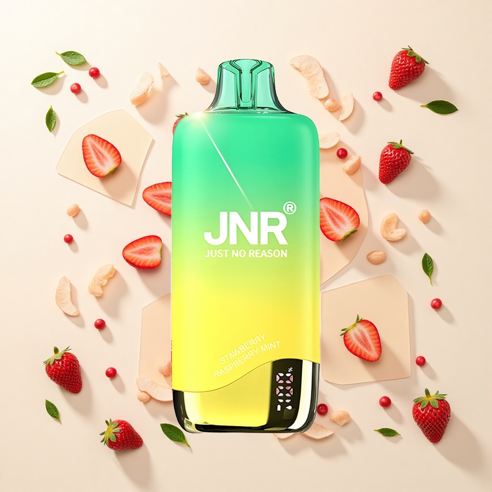 JNR Rainbow 10500 Púfov Jednorazové Vape Jahoda Broskyňa Mätová 600mAh 18ml