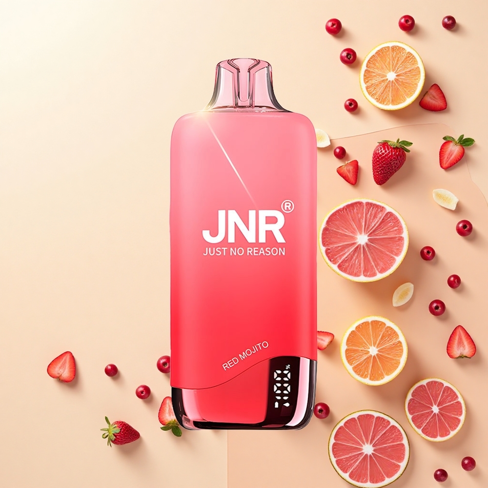 JNR Rainbow 10500 Púfov Jednorázová Vape Červený Mojito 18ml 08ohm
