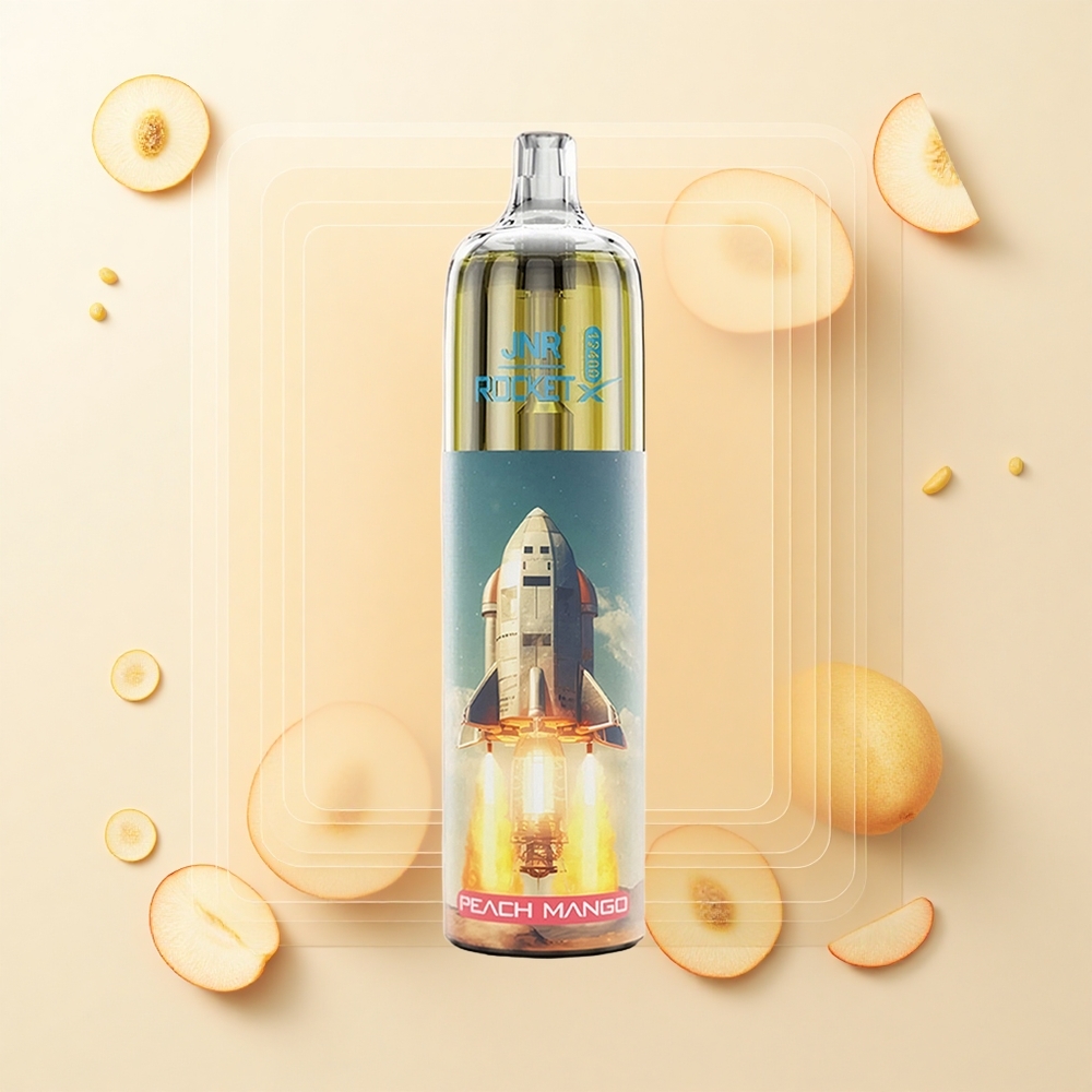 JNR Rocket-X 12400 Pufov Jednorázová Vape Broskyňa Mango s RGB 25ml 850mAh