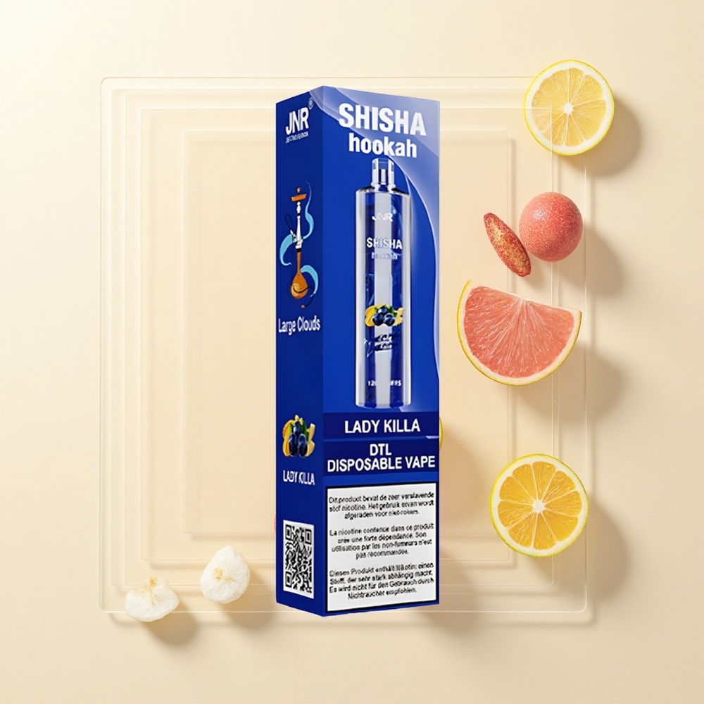 JNR Shisha Hookah 12000 Púfov 24ml 750mAh Typ-C Lady Killa