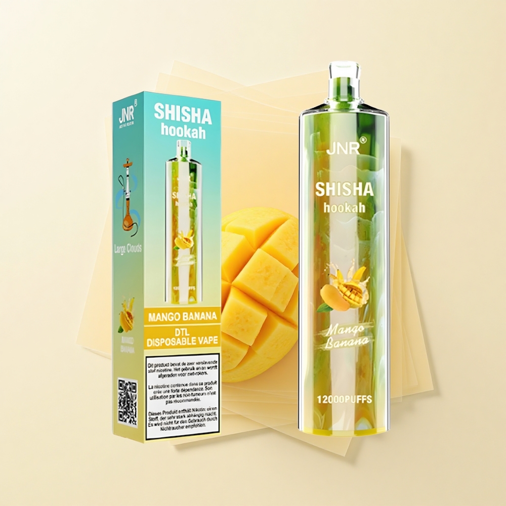 JNR Shisha Hookah 12000 Púfov 24ml 750mAh Typ-C Mango Banana Jednorazové Vape
