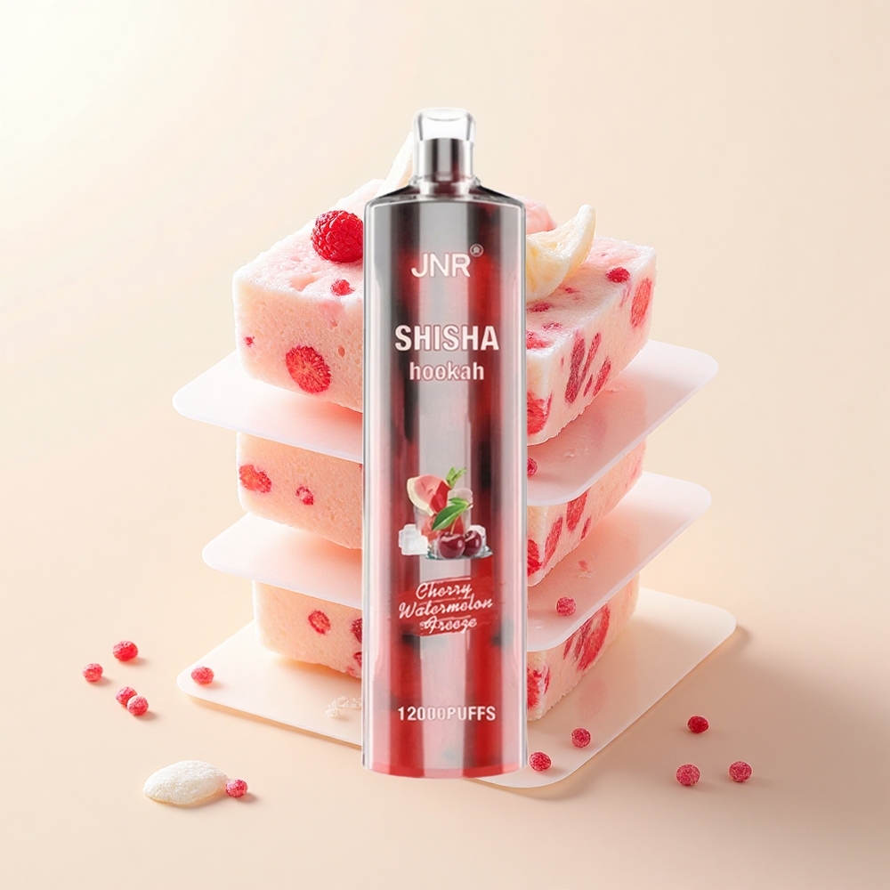 JNR Shisha Hookah 12000 Púfov 750mAh Cherry Watermelon Mraz