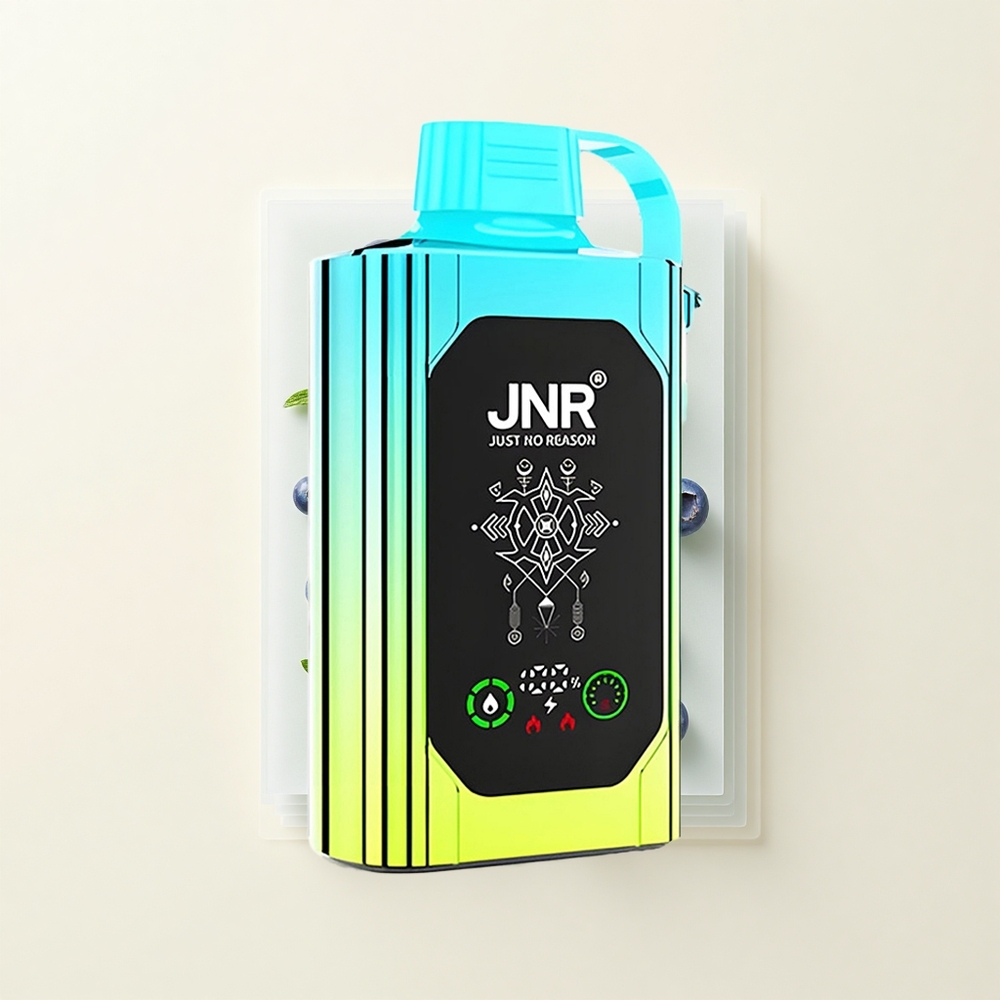 JNR Shisha Hookah Box 20500 Púfov Dual Mesh HD Typ-C Čučoriedka Mäta