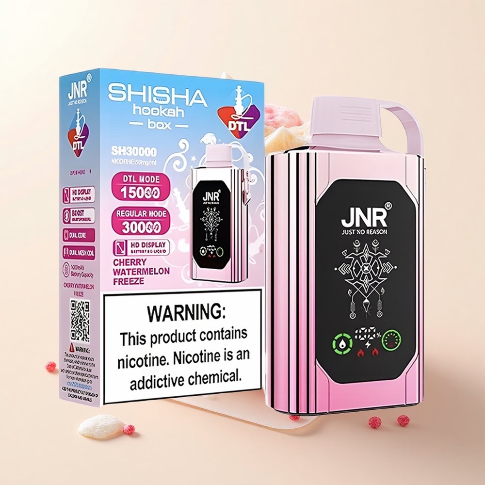 JNR Shisha Hookah Box 20500 Púfov HD Display 25ml 1000mAh Cherry Watermelon Freeze