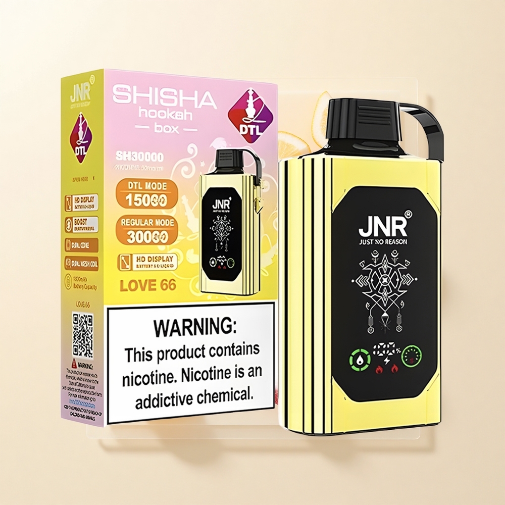 JNR Shisha Hookah Box 20500 Púfov HD Display 25ml 1000mAh Dual Mesh Love 66