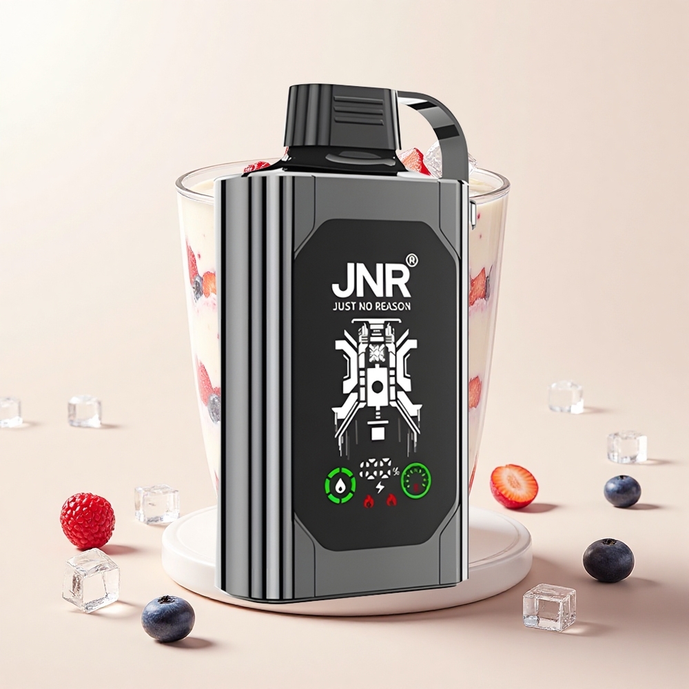 JNR Shisha Hookah Box 20500 Púfov HD Display 25ml Dual Mesh Dual Core TypC 025 Zmiešané Bobule Ľad