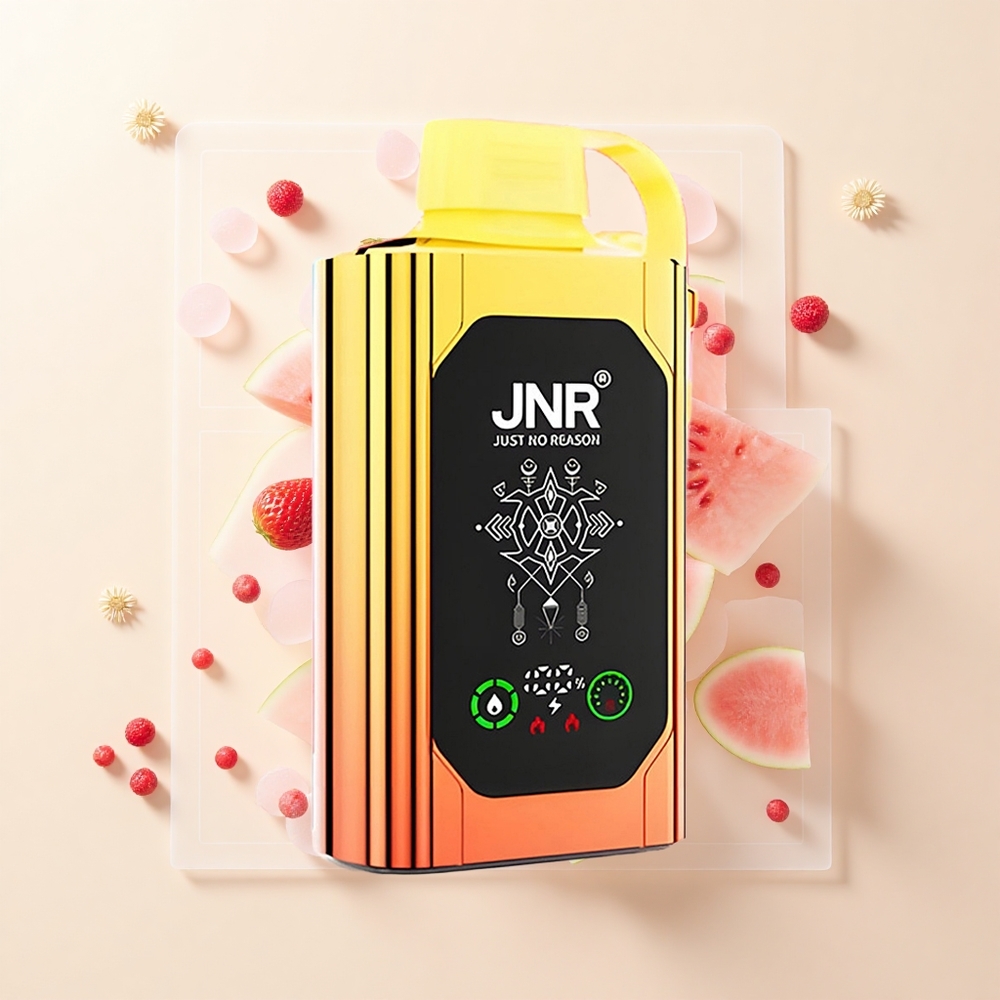 JNR Shisha Hookah Box 20500 Púfov Typ-C HD Display Dual Mesh Melón Jahoda Bubblegum