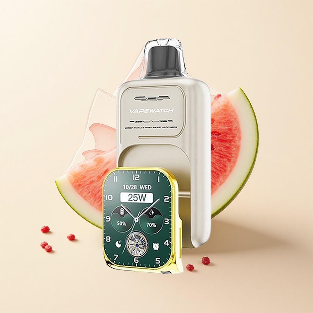 JNR VapeWatch 30000 Pufov Jednorázová E-cigareta Watermelon Ice 1000mAh 19mL 5 Mesh Type-C