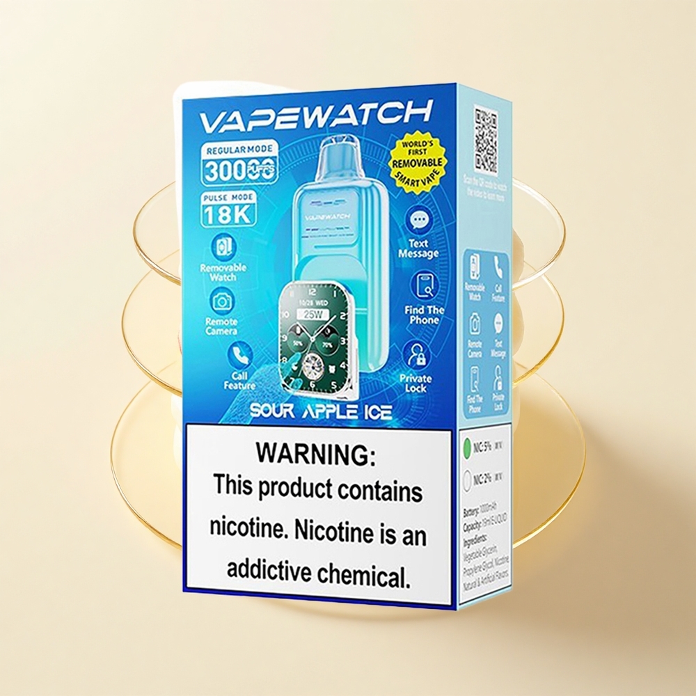 JNR VapeWatch 30000 Púfov Dual Mesh 19mL 5 Kyslá Jablko Ľad