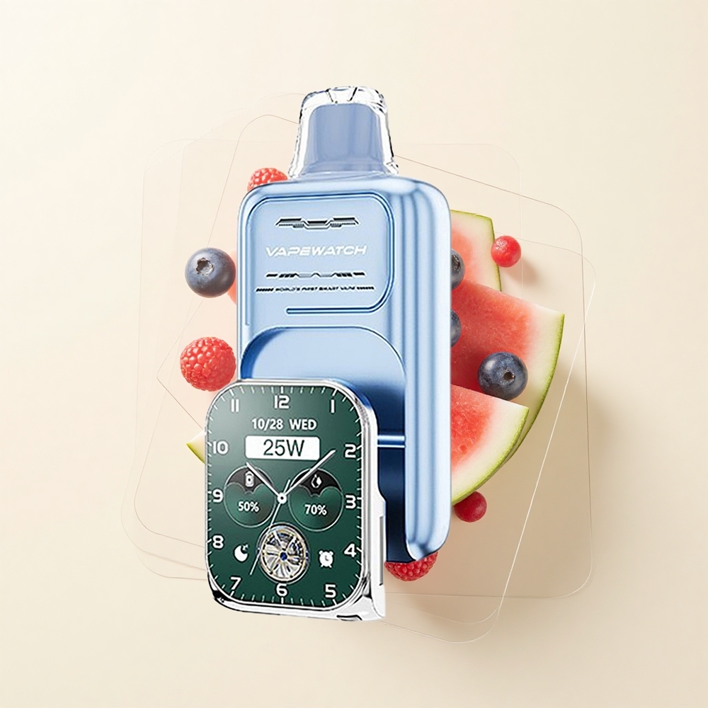 JNR VapeWatch 30000 Púfov Dual Mesh 19mL 5 Typ-C Čučoriedka Melón