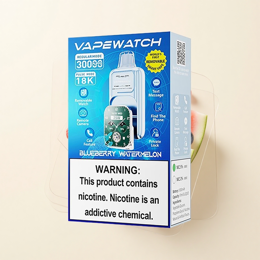 JNR VapeWatch 30000 Púfov Dual Mesh 19mL 5 Typ-C Čučoriedka Melón