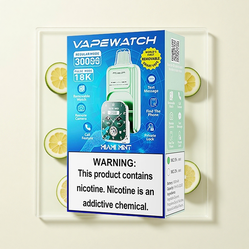 JNR VapeWatch 30000 Púfov Miami Mäta Dual Mesh 19mL 5 1000mAh Type-C