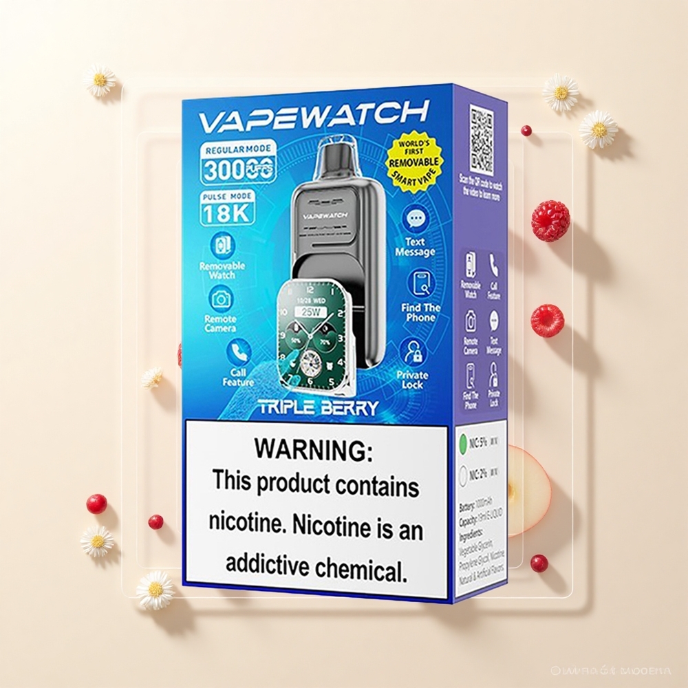 JNR VapeWatch 30000 Púfov Triple Bobule 1000mAh 19mL 5 Dual Mesh Type-C