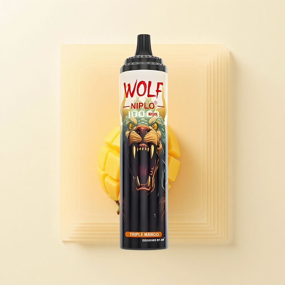 JNR Wolf Niplo 10000 Pufov Jednorazové Vape Triple Mango 20ml 650mAh Typ-C 10 Ohm Mesh