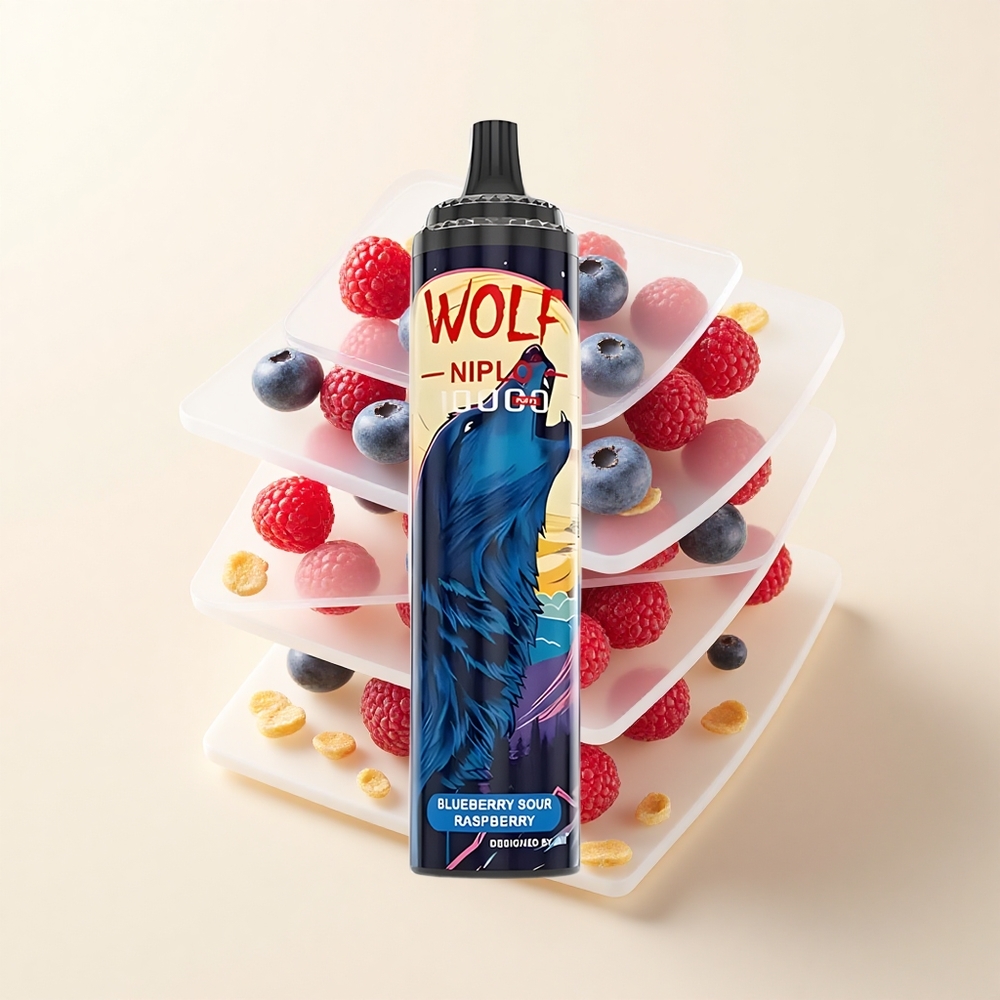 JNR Wolf Niplo 10000 Púfov 20ml 650mAh Type-C Boruvka Kyslá Malina
