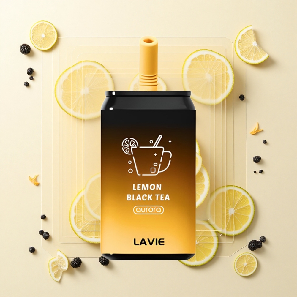 Lavie Aurora 11000 Púfov Citrón Čierny Čaj 22ML 650mAh Type-C
