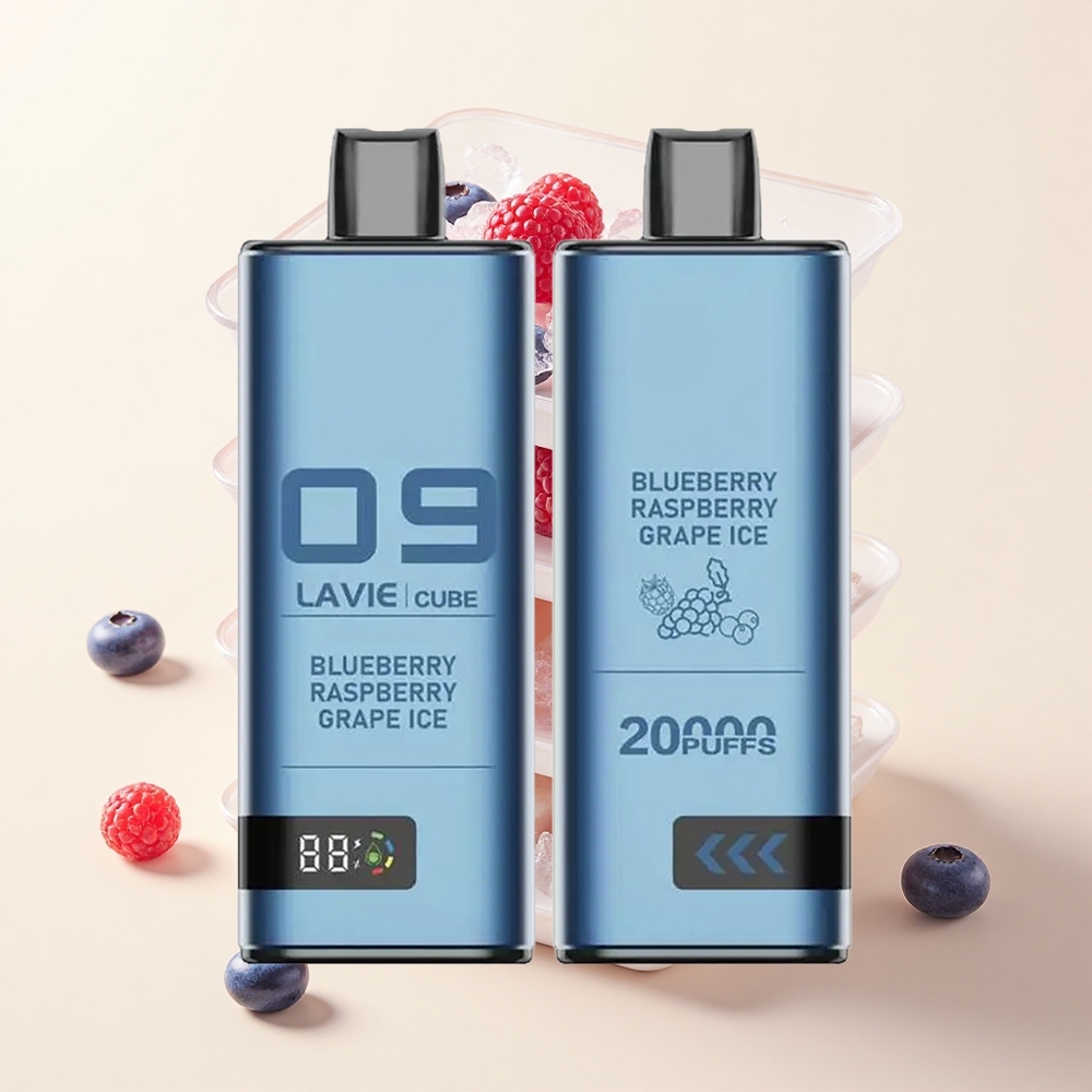 Lavie Cube 20000 Pochutí Jednorazové Vape Čučoriedka Malina Hroznový ľad 28ML 5 600mAh Type C