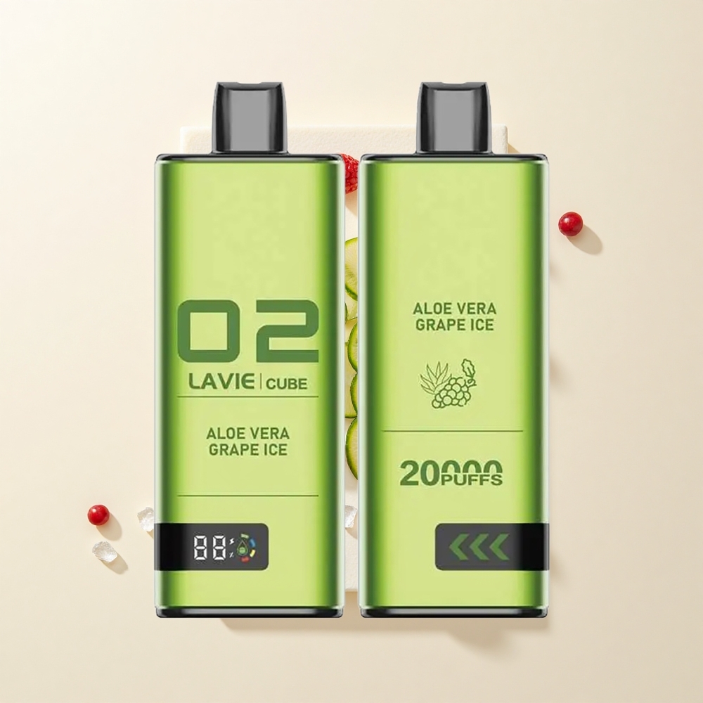 Lavie Cube 20000 Púfov 28ML 5 Salt Nicotine Aloe Vera Hroznový ľad