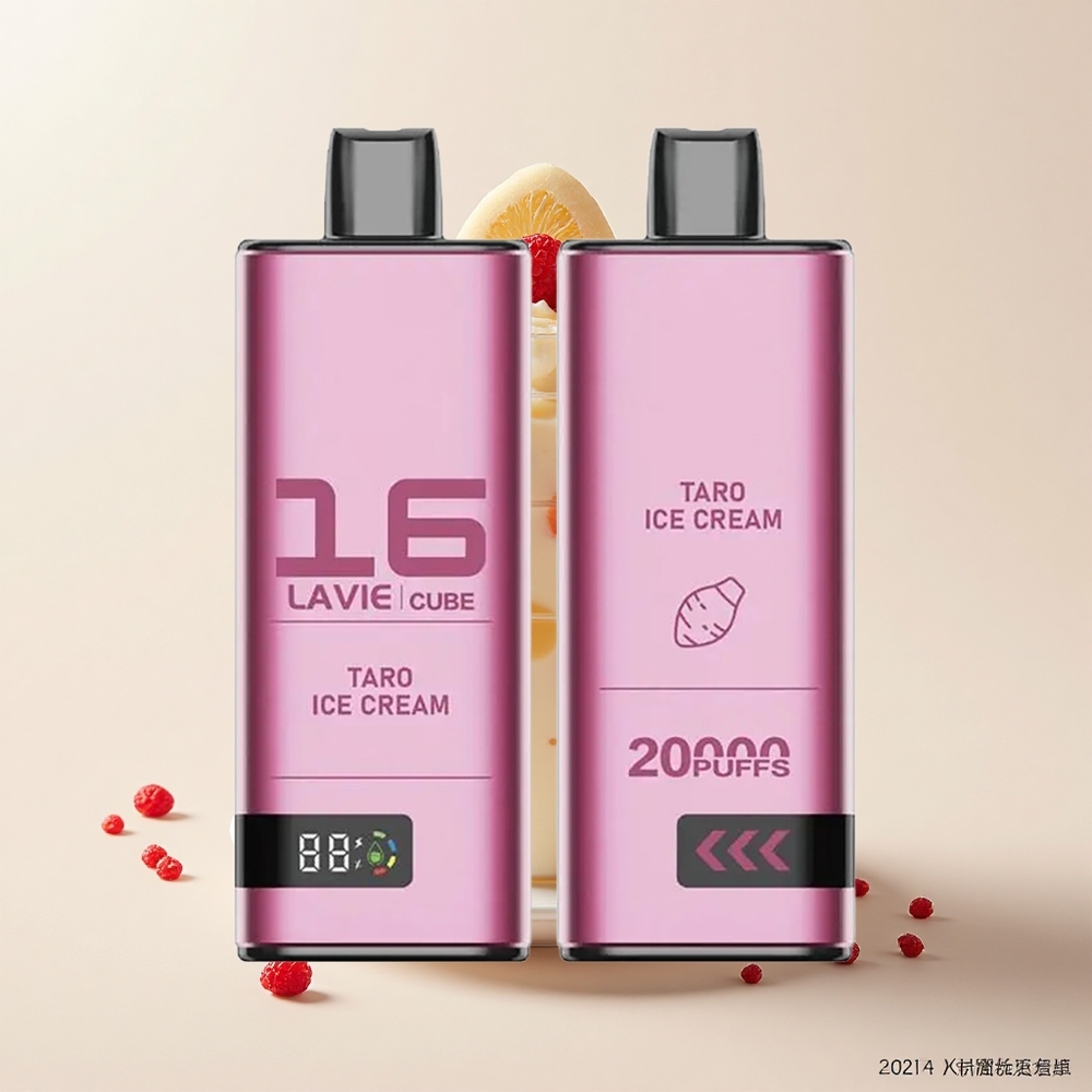 Lavie Cube 20000 Púfov 28ml 5 Nikotín Jednorazové Vape Taro Zmrzlina