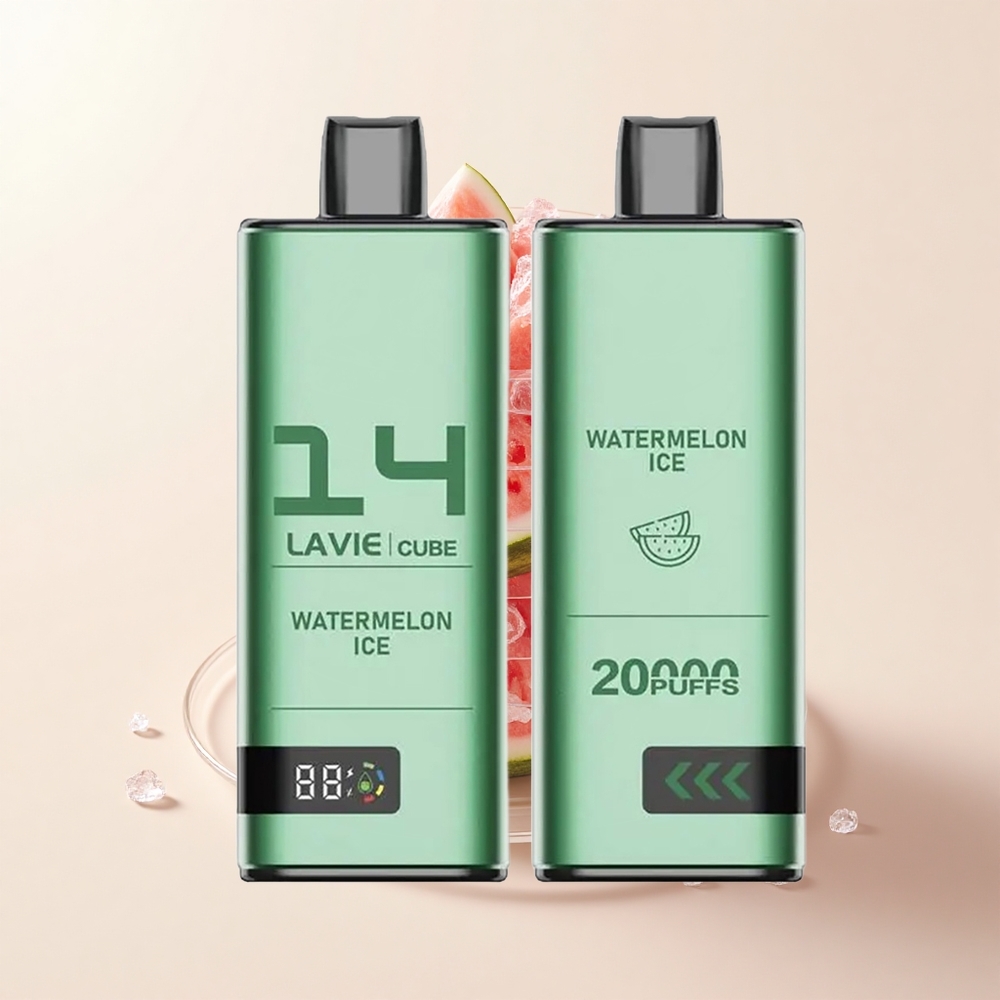 Lavie Cube 20000 Púfov Vodná Melón Ľad Jednorazové Vape 28ML 5 Salt Nic 600mAh Type C