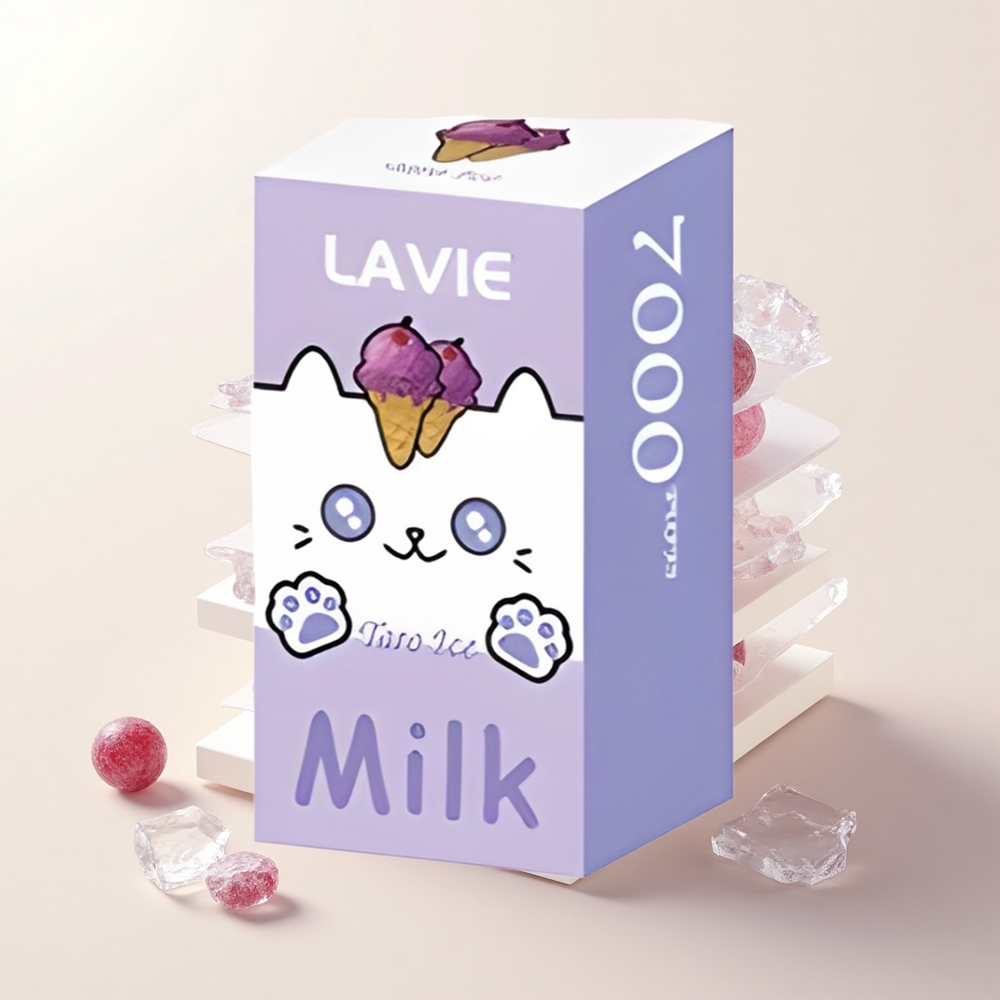 Lavie Milk 7000 Púfov Dojmyvatelná Vape Hroznový Ľad Typ C 16ML 600mAh