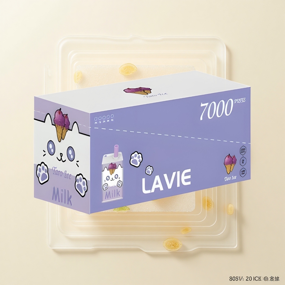 Lavie Mlieko 7000 Pufov Jednorázová Vape Taro Ľad 16ML 5 600mAh