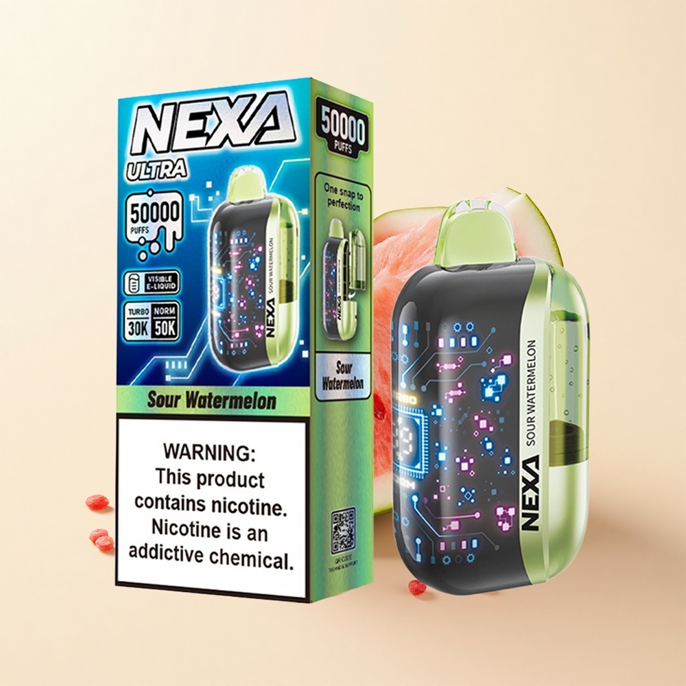 NEXA Ultra 50 000 Puf Jednorazové Vape Kyslá Melóna 20ml 800mAh 5