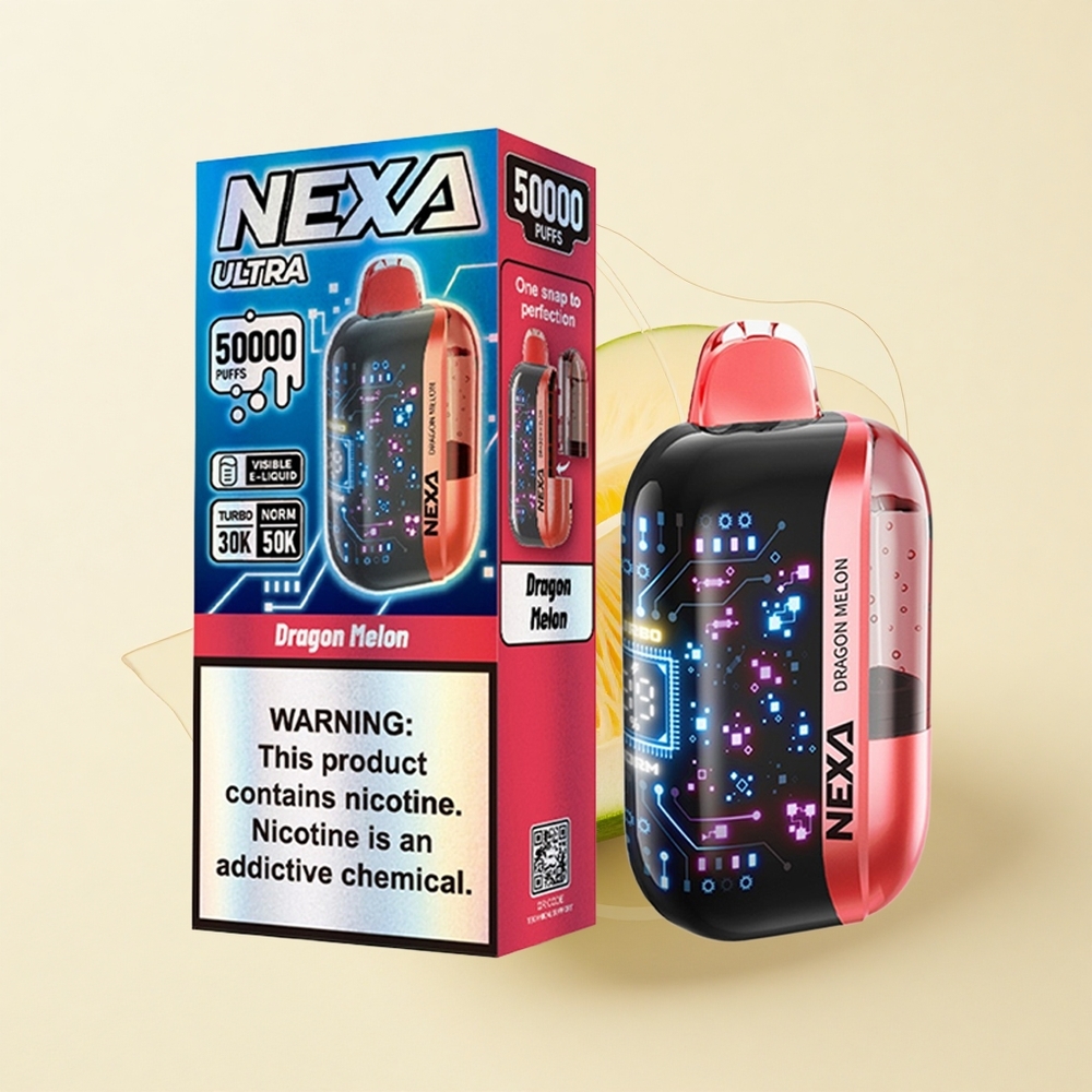 NEXA Ultra 50000 Púfov 20ml 5 Nikotín Dračí Melón Typ-C 09ohm