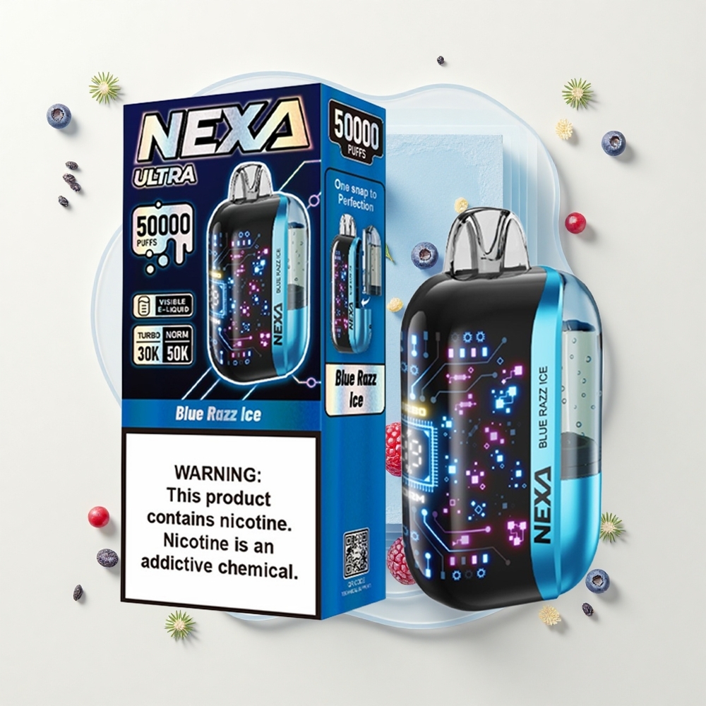 NEXA Ultra 50000 Púfov 20ml 800mAh 5 Modrá Malina Ľadová Typ-C
