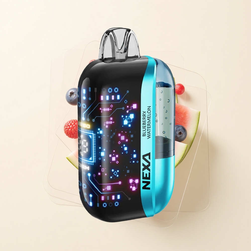 NEXA Ultra 50000 Púfov 20ml 800mAh 5 Nikotín Dvojitá Mriežka Typ-C Čučoriedka Vodný Melón