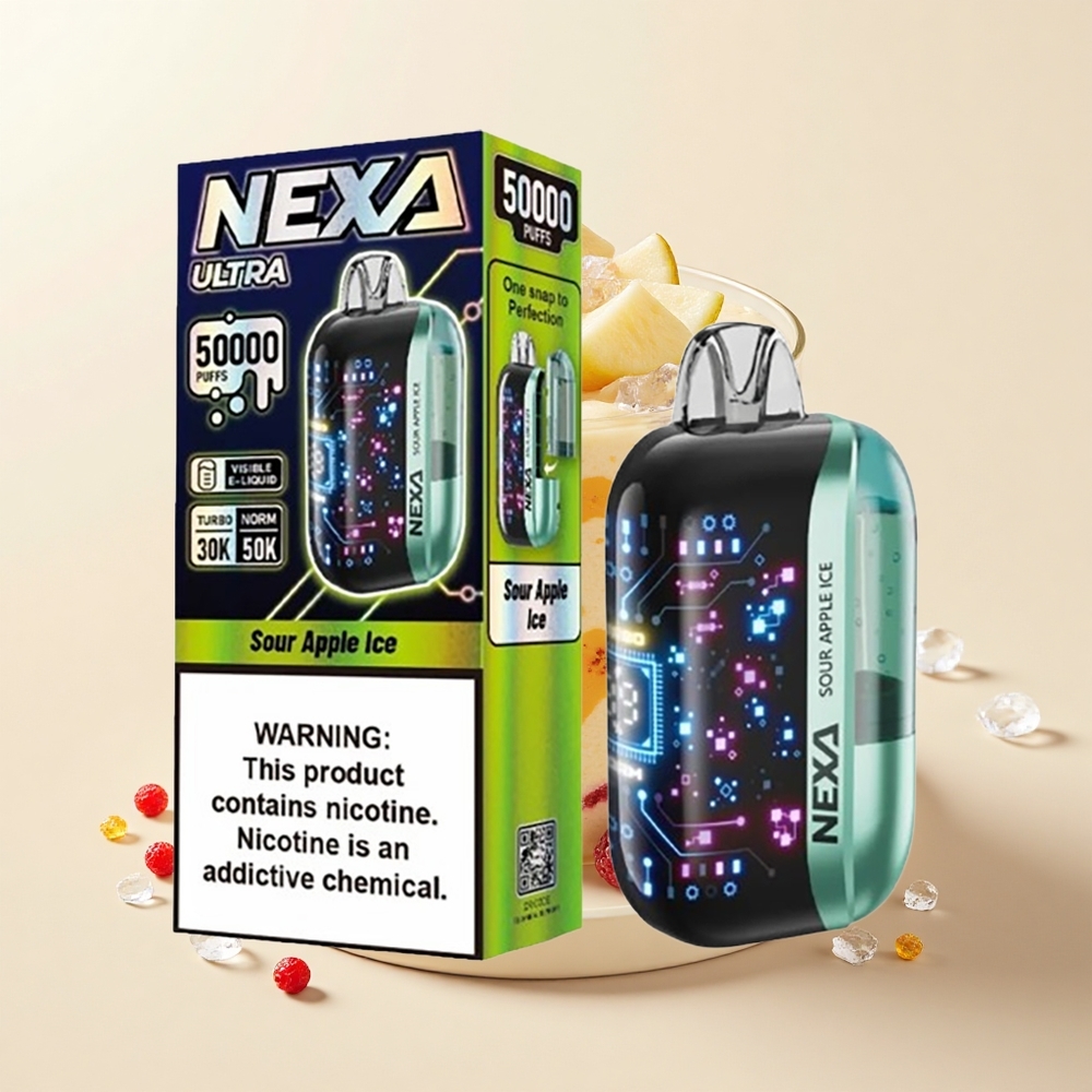 NEXA Ultra 50000 Púfov 20ml 800mAh 5 Nikotín Sour Apple Ice