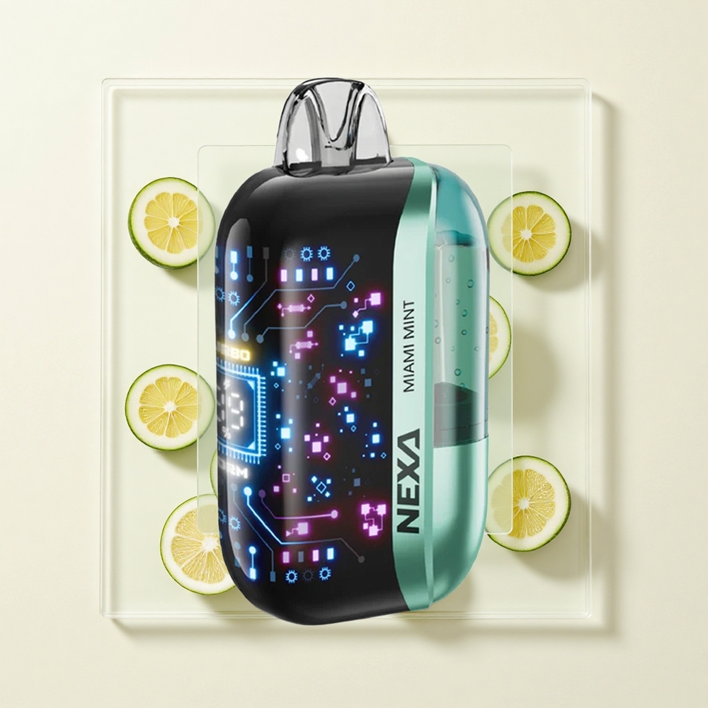 NEXA Ultra 50000 Púfov Jednorazové Vape Miami Mätová 20ml 800mAh 5 09ohm Typ-C