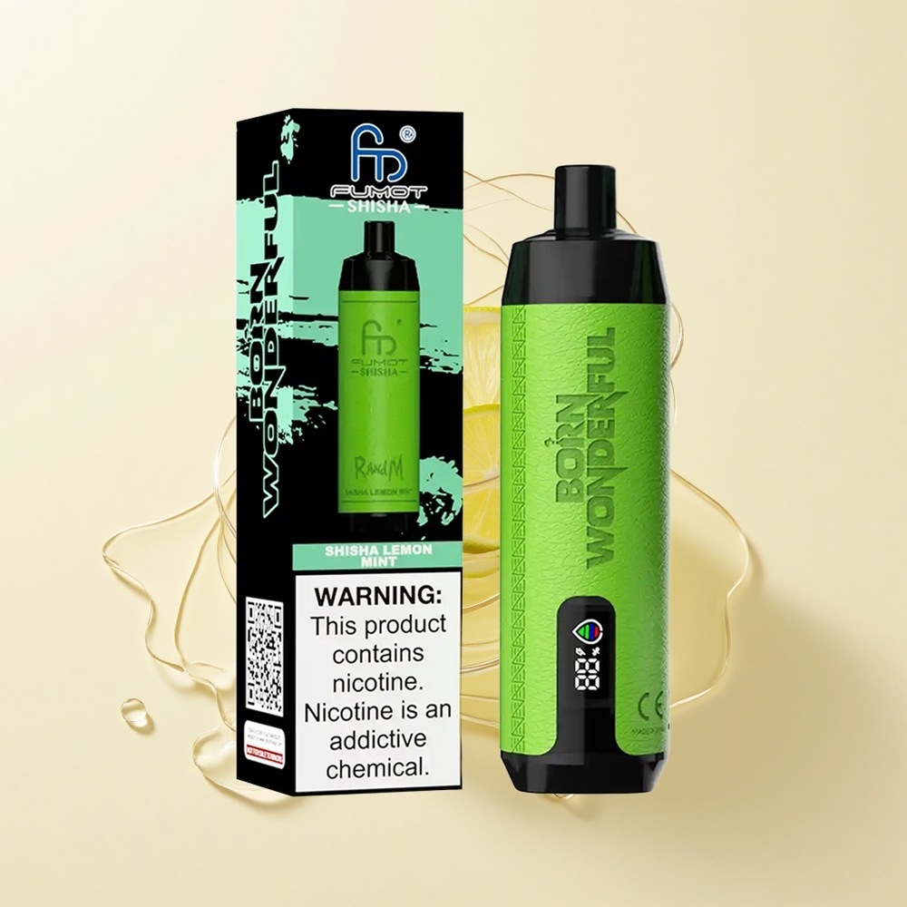 RandM Fumot Shisha 10000 Púfov 18ml 850mAh 06ohm Citrónová Mätová