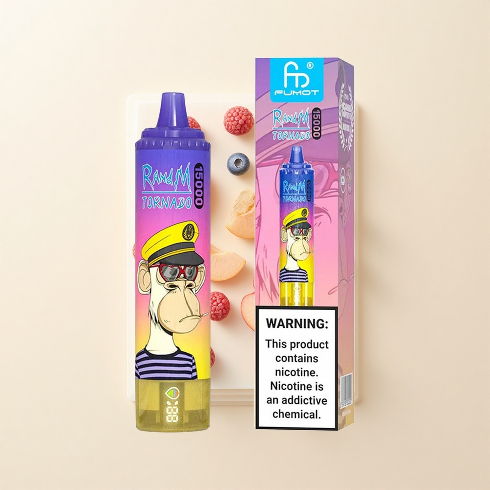 RandM Fumot Tornado 15000 Pôfov 25ml 850mAh Broskyňa Čučoriedka Cukrík