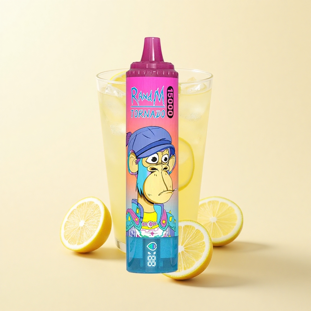 RandM Fumot Tornado 15000 Pôfov Jednorazové Vape Limonáda 25ml 850mAh Mesh LCD Typ-C