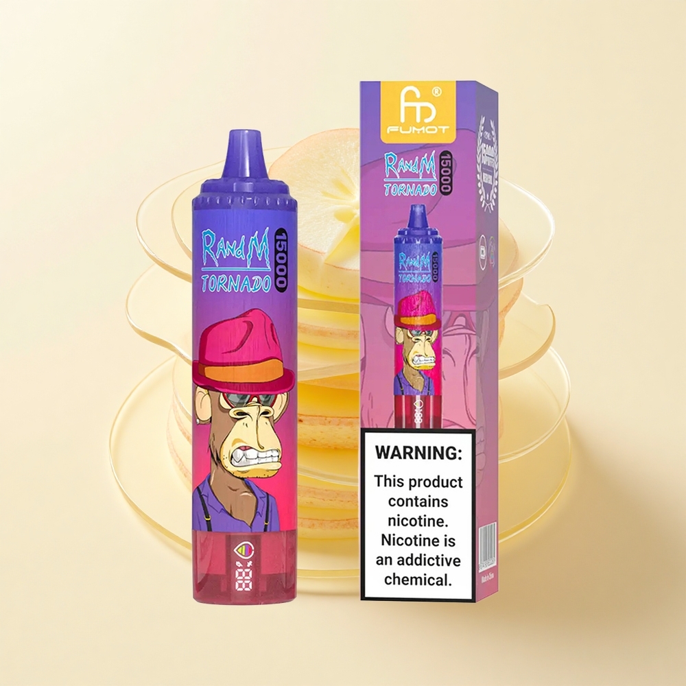 RandM Fumot Tornado 15000 Púfov Jednorazové Vape Kyslé Jablko 25ml 850mAh Mesh